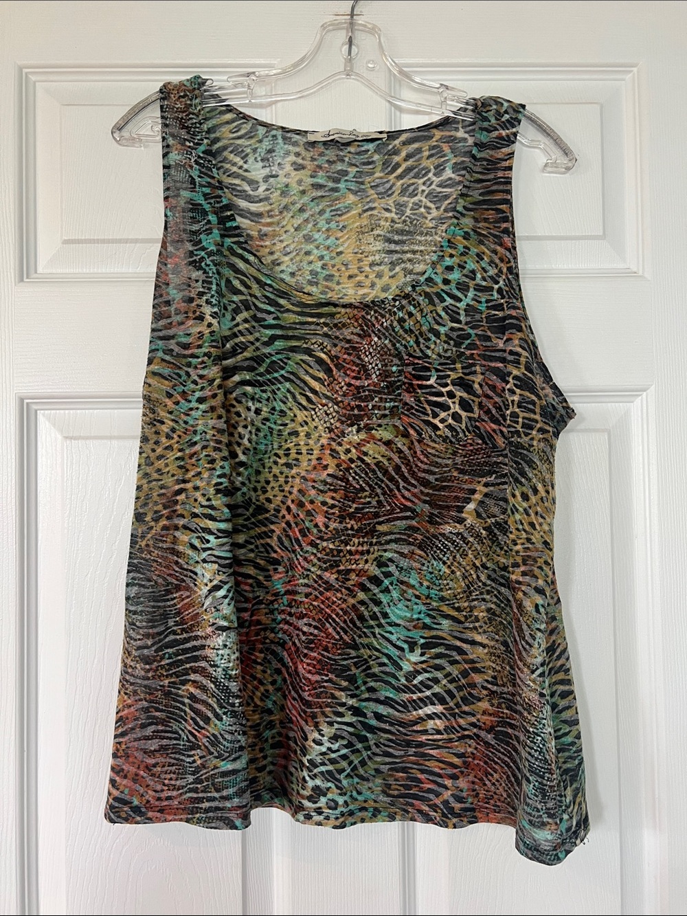 American Rag Multi-Color Animal Print Tank Top